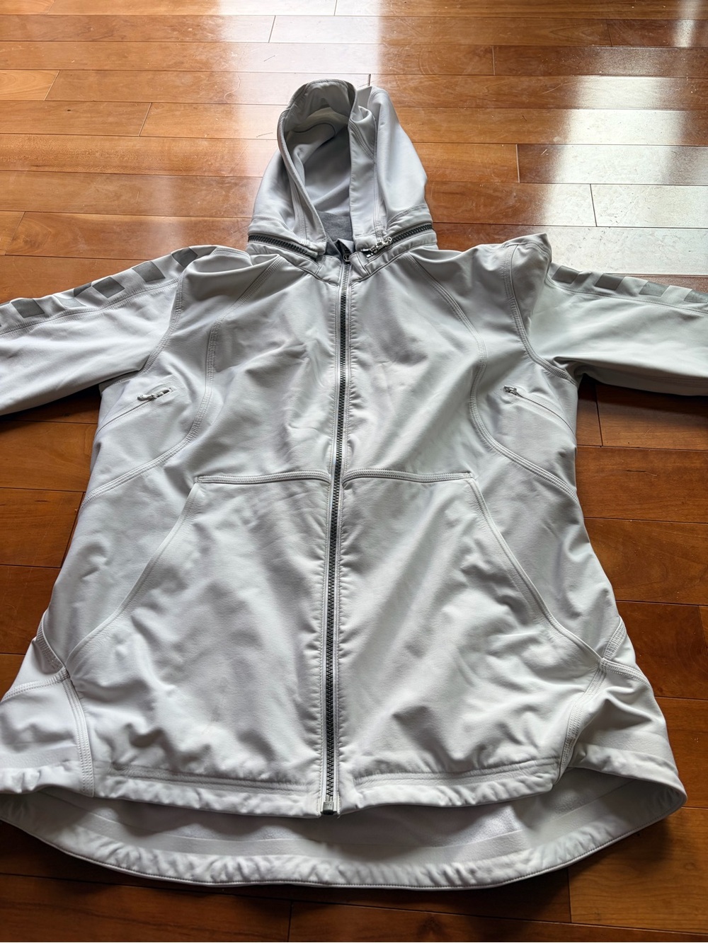 lululemon athletica Light Gray Hooded Utility Jacket